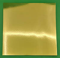Підкладка під торт квадрат 45х45 см (1 шт) картонна ламінована золото