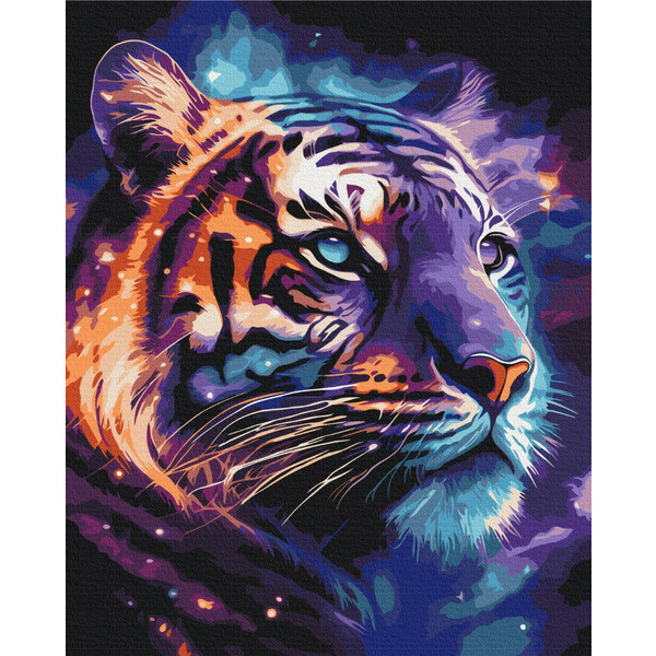 Картина за номерами 40х50 см. Космічний тигр. Brushme 3692