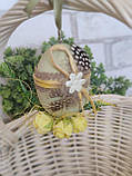 Пасхальне яйце "Квіти" , Н-6-7 см, для Великоднього кошика, оселі, великодній декор, фото 7