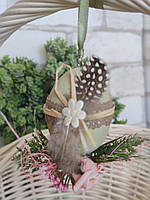Пасхальне яйце "Квіти" , Н-6-7 см, для Великоднього кошика, оселі, великодній декор