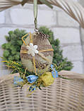 Пасхальне яйце "Квіти" , Н-6-7 см, для Великоднього кошика, оселі, великодній декор, фото 9