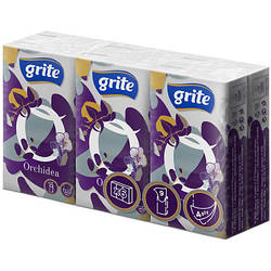 Серветки косметичні Grite Orchidea 4 шари 9 шт х 6 пачок 4770023481167 smart