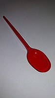 Ложка одноразова пластикова столова червона Юніта (100 шт.)