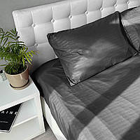 Комплект постільної білизни Fiber Grey Stripe Emily мікрофібра сірий Полуторний комплект