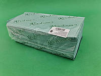 Паперовий листовий рушник v-складка зелене (170листів) Кишенька (1 пач) одноразове кухонне (туалетний)