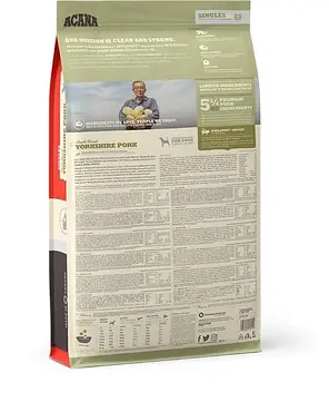 ACANA Yorkshire Pork сухий корм для собак з м'ясом свинини 6 кг, фото 3