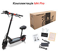 Електросамокат Kugoo M4 Pro Kirin Jilong ОРИГІНАЛ, колеса 10" чорний. Мотор 1000W. До 160 кг. Гарантія 1 рік!