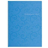 Блокнот Buromax spiral side, А4, 80sheets, Barocco, square, blue (BM.2446-614) p
