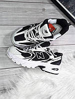Новинка! Женские кроссовки New Balance 530 белые с черным.