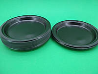 GRD Тарелка одноразовая пластиковая 220 mm Черная (25 шт) для вторых блюд плотная не глубокая мелкая