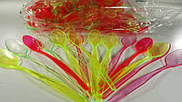 GRD Ложечка одноразовая пластиковая коктейльная цветная (200 шт)