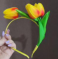 Ободок Тюльпан Тюльпанчик Обруч весенний весняний с тюльпанами