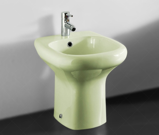Биде напольное RAK Ceramics Compact (RAK0001) Зеленый Фарфоровое биде нежного цвета - фото 2 - id-p2119670189