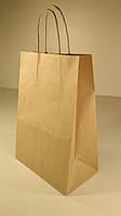 GRD Пакет с ручками бумажный 28*19*11,5 коричневый №6 (25 шт) крафтовый пищевой для покупок