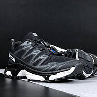 Мужские кроссовки Salomon xt6 сеточка стильные спортивные черные белые