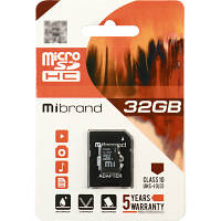 Карта памяти Mibrand 32GB microSD class 10 UHS-I U3 MICDHU3/32GB-A a