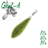 Грузило Пуля "Small bullet moss" 70, 80, 90 г Груз для карповой ловли (Грузила для рыбалки Пуля) 80г