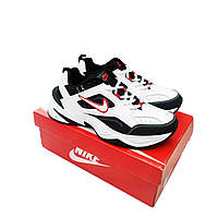 Новинка! Кроссовки Nike M2K Tekno white black белые с черным и красным