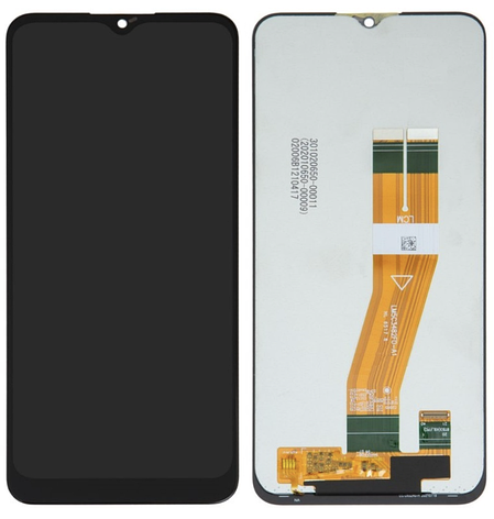 Дисплей (екран) для Samsung A037G Galaxy A03s + тачскрин, чорний, 162 x 72 mm, з жовтим шлейфом, фото 1