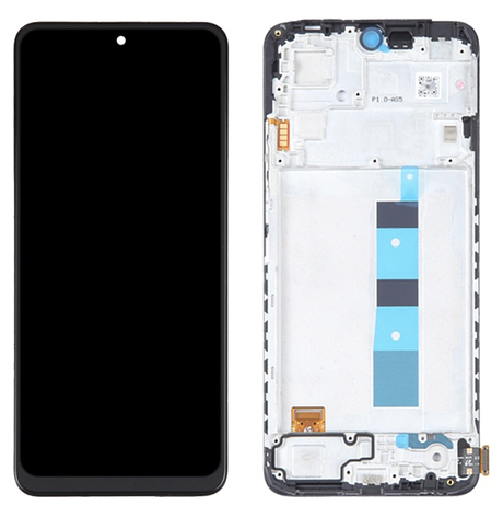 Дисплей (екран) для Xiaomi Redmi Note 12 4G + тачскрин, чорний, Amoled, оригінал (54) з передньою панеллю, фото 1