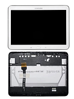 Дисплей (экран) для Samsung T530 Galaxy Tab 4 10.1/T531/T535 + тачскрин, белый, с передней панелью