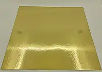 Подложка под торт квадрат 35х35 см (1 шт) картонная ламинированная золото