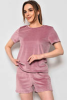 Пижама женская велюровая пудрового цвета 174371L