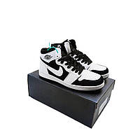 Новинка! Кроссовки Nike Air Jordan 1 Retro белые с черным