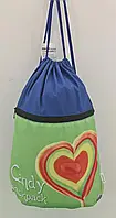 Рюкзак мешок TM Profiplan Candy green (1 шт) сумка тканевая с рисунком для обуви (сменки) с затяжками