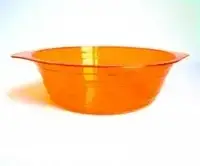 Тарелка одноразовая стеклоподобная 500 мл оранжевая (10 шт) стекловидная стеклопластиковая