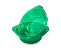 Тарелка одноразовая стеклоподобная диаметр 500 мл зеленая (10 шт) стекловидная стеклопластиковая