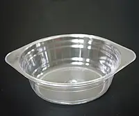 Тарелка одноразовая стеклоподобная 500 мл прозрачная (10 шт) стекловидная глубокая стеклопластиковая