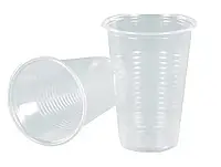 Стакан одноразовий пластиковий 180 мл "КС" (100 шт.) стаканчики прозорі пластик для кулера, напоїв