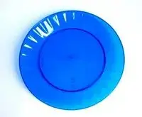 Одноразовая тарелка стеклоподобная диаметр 205 мм синяя (10 шт) стекловидная стеклопластиковая