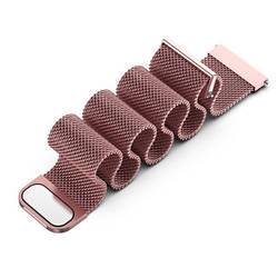 Ремінець до смарт-годинника BeCover Milanese Style для Samsung Galaxy 20mm/Watch 5/ Watch 4.../Gear S2 Classic/Gear Sport Red Wine