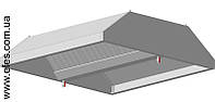 Парасолька витяжна вентиляція острівної ЗВВО L-1100 (1100*1400)