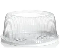 Упаковка для тортов ПС-260 Д+ПС-260 (V=7200мл)d 335 h135 (75 шт) блистерная одноразовая прозрачная контейнер