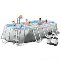 Каркасний басейн Intex 26796-7, 503 x 274 x 122 см (7 900 л/год, драбина, тент, підстилка, набір для догляду)