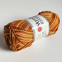 YarnArt Begonia, Желто-коричневый меланж № 012
