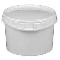 Ведро пластиковое с герметичной крышкой 15,7 л белое (15 шт) пищевое круглое тара емкость для меда