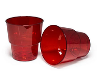Стаканы стеклоподобные Красные 200г 25шт стаканчики стекловидные стеклопластиковые из стеклопластика