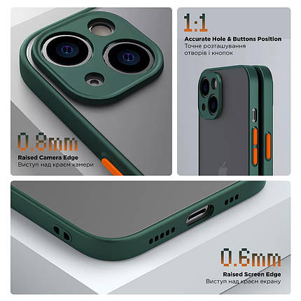 Чохол накладка ArmorStandart PC Frosted Matte для Xiaomi Redmi 12 4G Dark Green (ARM68552), фото 4
