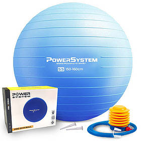 М'яч для фітнесу (фітбол) Power System PS-4011 Ø55 cm PRO Gymball Blue