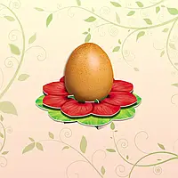Декоративная подставка для яиц №1 "Мак" (1 яйцо) (1 шт)