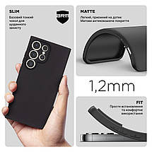 Чохол накладка TPU Armorstandart Matte Slim Fit для Samsung S24 Ultra Camera cover Black (ARM72478), фото 4