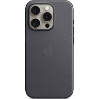 Чехол для мобильного телефона Apple iPhone 15 Pro FineWoven Case with MagSafe Black (MT4H3ZM/A) - Вища Якість