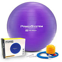 М'яч для фітнесу (фітбол) Power System PS-4011 Ø55 cm PRO Gymball Purple
