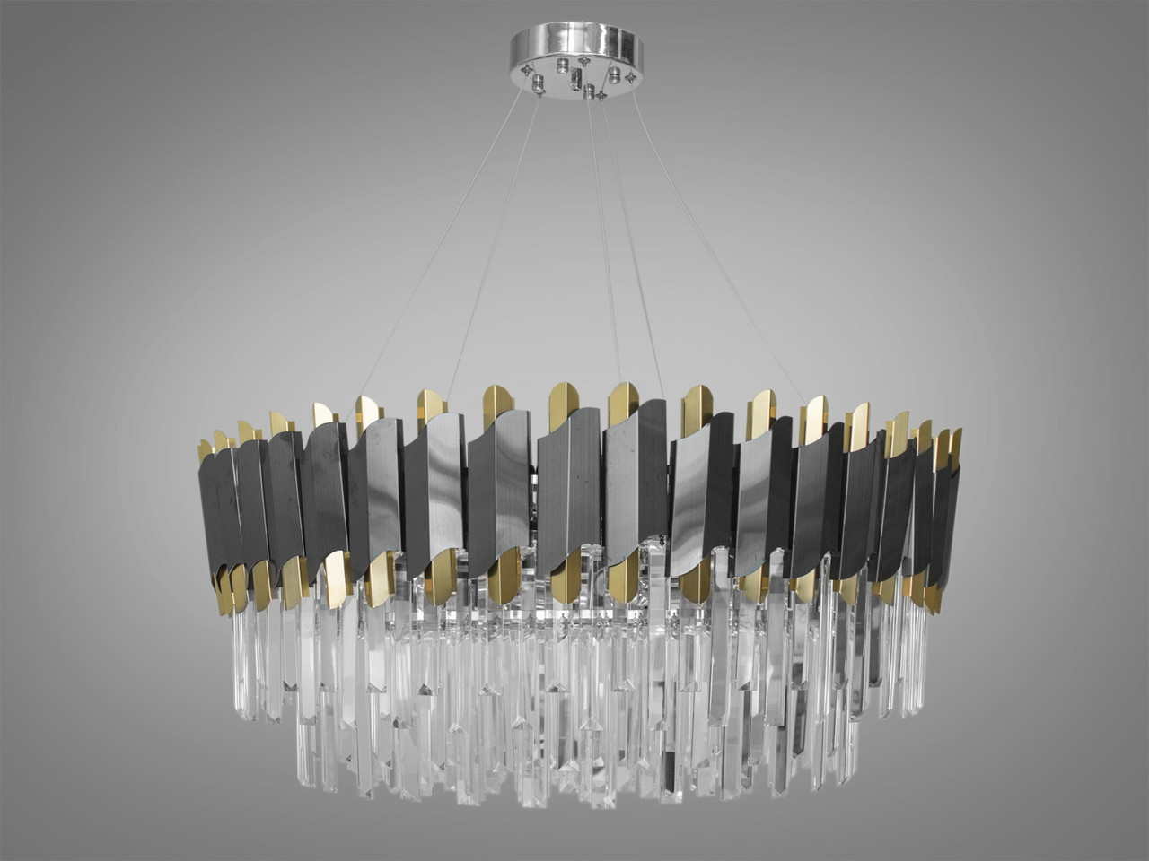 Сучасна кришталева люстра 82209/800HR+BK, фото 1