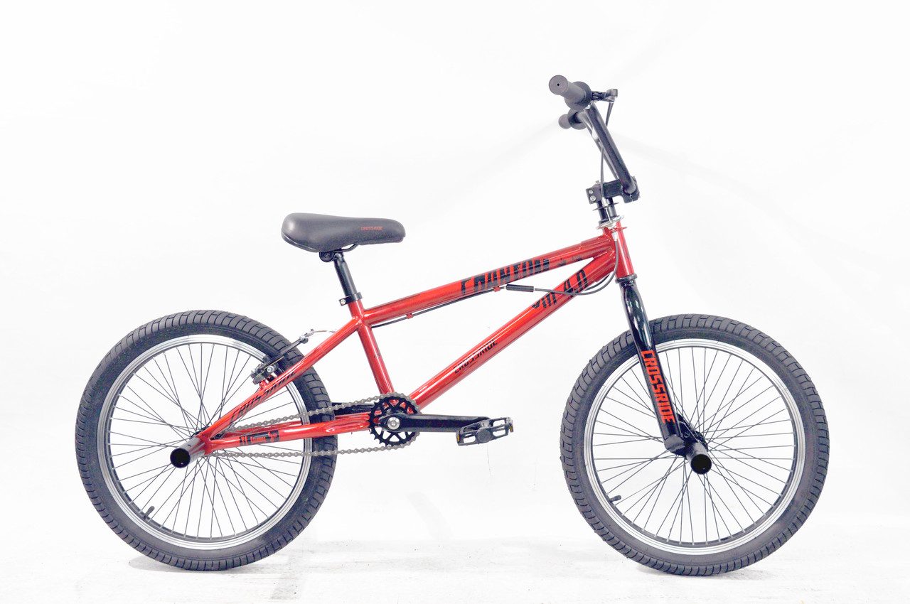 Велосипед Crossride 20 BMX-FRS ST "PHANTOM" рама 10 Червоний з чорною вилкою Velo