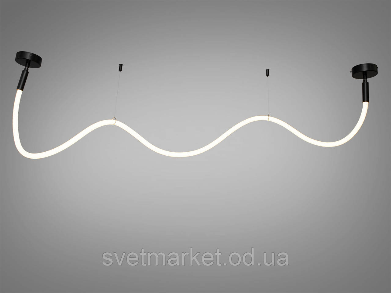 Сучасна світлодіодна люстра шланг 9610-2000BK, фото 1